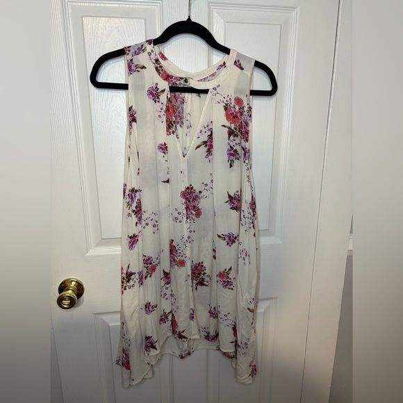 Free People Tree Swing Sleeveless Tunic Dress | Pink & Purple Floral | Women’s S - Picture 5 of 12